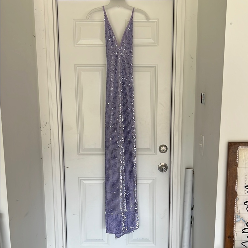 Lucy in the Sky Lavender Sequin Prom Dress